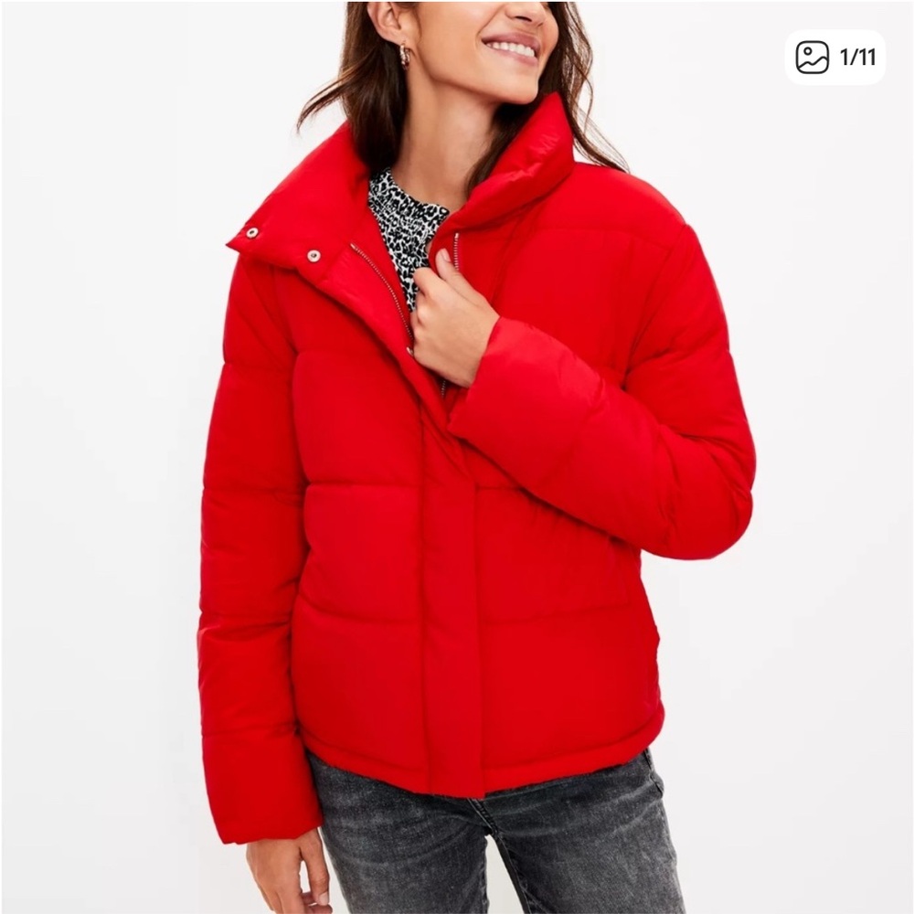 LOFT Red Women's Puffer Jacket